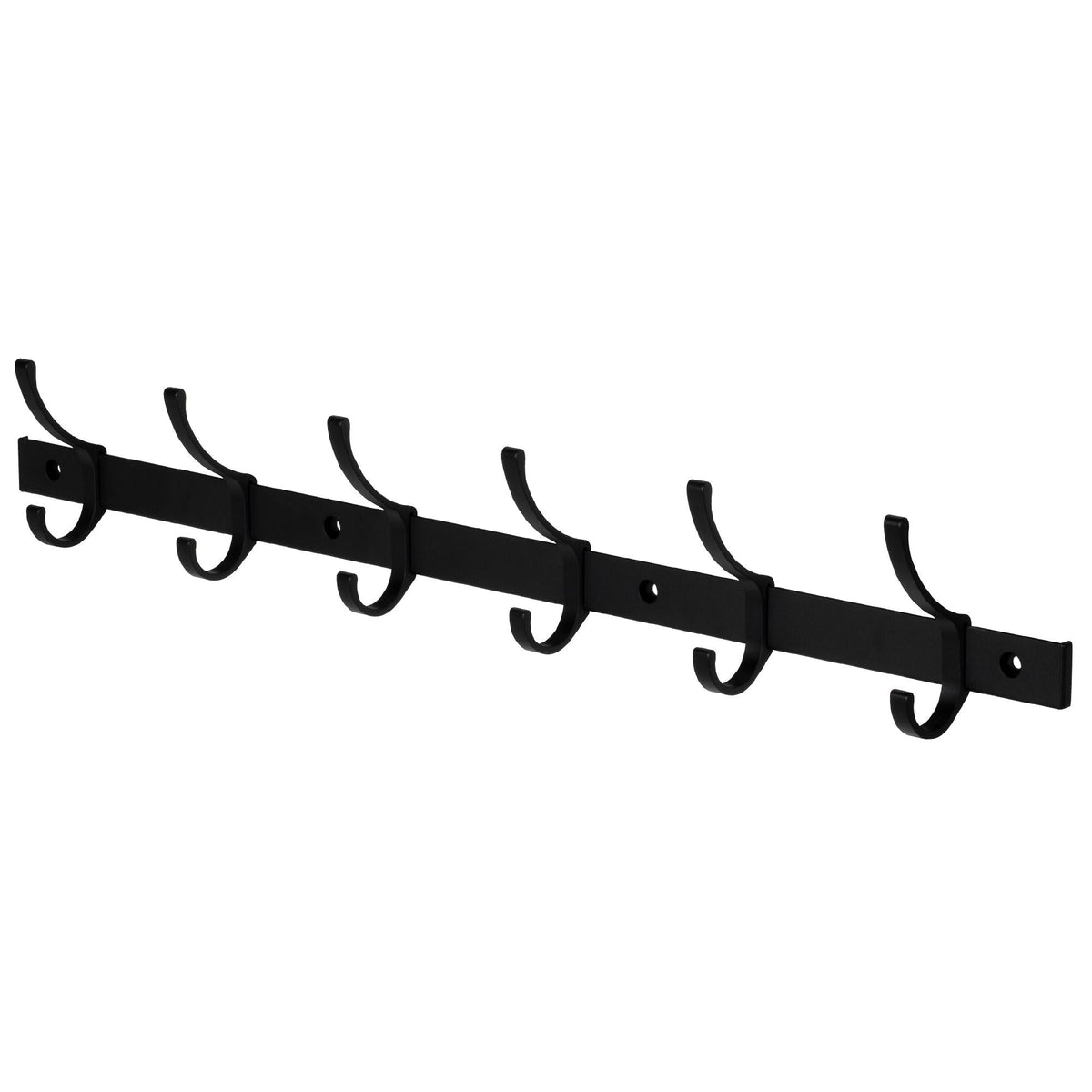 26.4" Aluminum Wall 6 Hook, Black D1W2 - product image 1