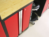 Bold 3.0 Series All-in-One Lockable Steel Garage Cabinetry Set with Stainless Steel Top, Black/Red, 48-in x 18-in x 76.75-in, 5-pc Y8U6 - product image 4