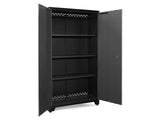 Bold Series Lockable 24-Gauge Steel RTA Storage Locker with 3 Shelves, Grey/Black, 48-in I4C8 - product image 3