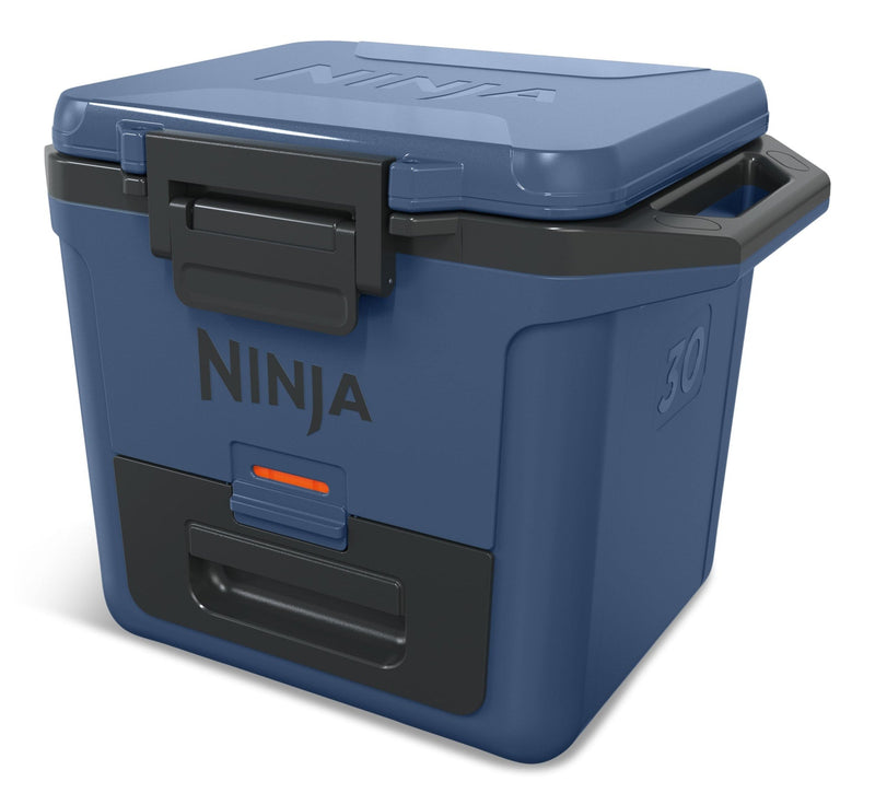 FrostVault 30-Quart Portable Hard Cooler with DryChill Drawer, 28-L, Blue T9G3