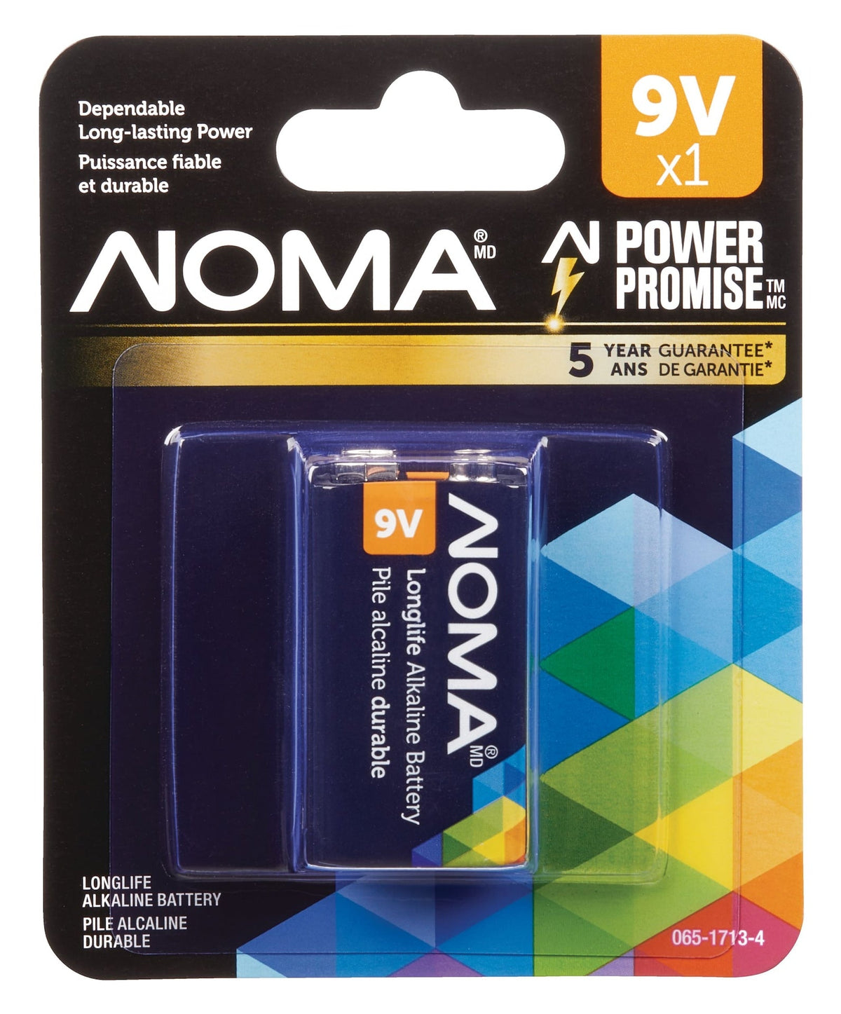 1-pk 9V / 9 Volt Alkaline Battery, Long Lasting, All Purpose Q8M8 - product image 1