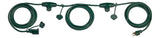 25-ft Outdoor Extension Cord, 3 Outlets, Safety Cover, Green P7I8 - product image 1