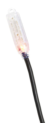 32-ft 10-in 14/3 Outdoor Extension Cord with 3 Grounded Outlets and Lighted End, Black R6E9 - product image 6
