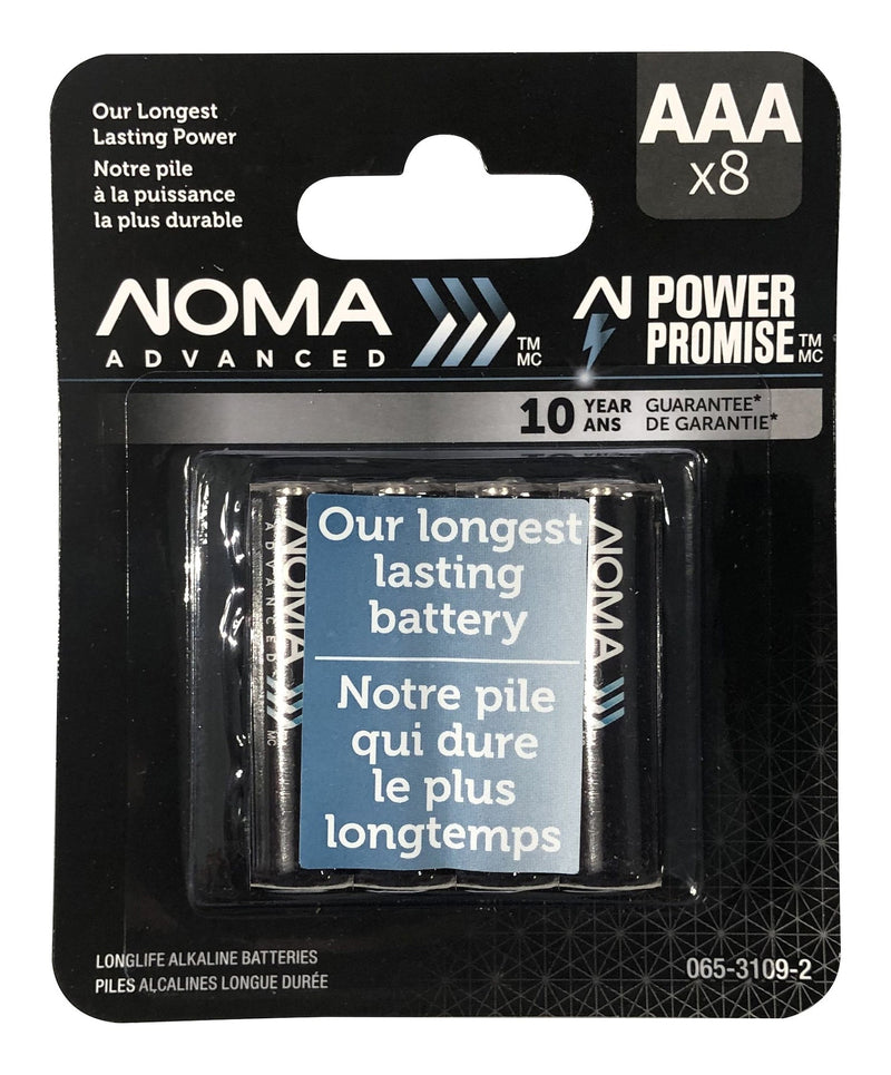 Advanced 8-pk AAA Alkaline Batteries, Long Lasting, All Purpose S7L1