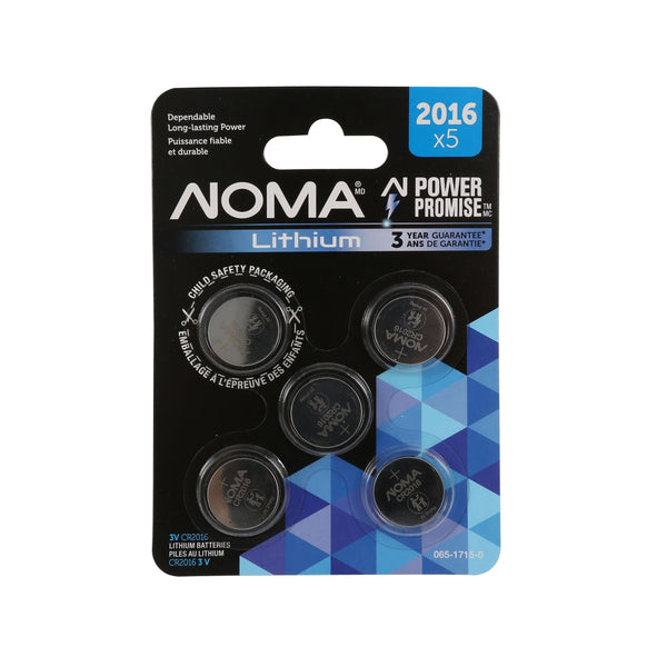 CR2016 3V / 3 Volt Lithium Coin Cell Batteries, Long Lasting, 5-pk B7K0