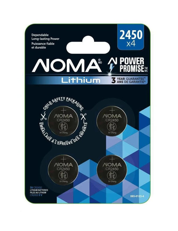 CR2450 Lithium Battery, Long-Lasting Power, 4-pc V5B7