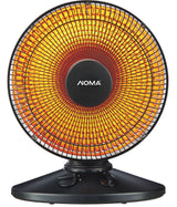 Oscillating Parabolic Dish Portable Radiant Electric Space Heater, 1000W, Black S8K3 - product image 2