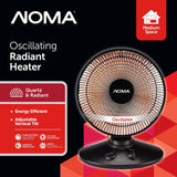Oscillating Parabolic Dish Portable Radiant Electric Space Heater, 1000W, Black S8K3 - product image 4