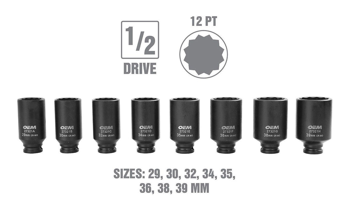 Axle Nut Socket Set, 8-pc S0I0 - product image 4