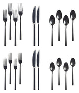 Belvedere Stainless Steel Flatware Set, Serves 4, 20-pc, Black M8C4 - product image 2