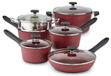 Classic Cookware Set, Non-Stick, Maroon, 11-pc A6M2 - product image 1