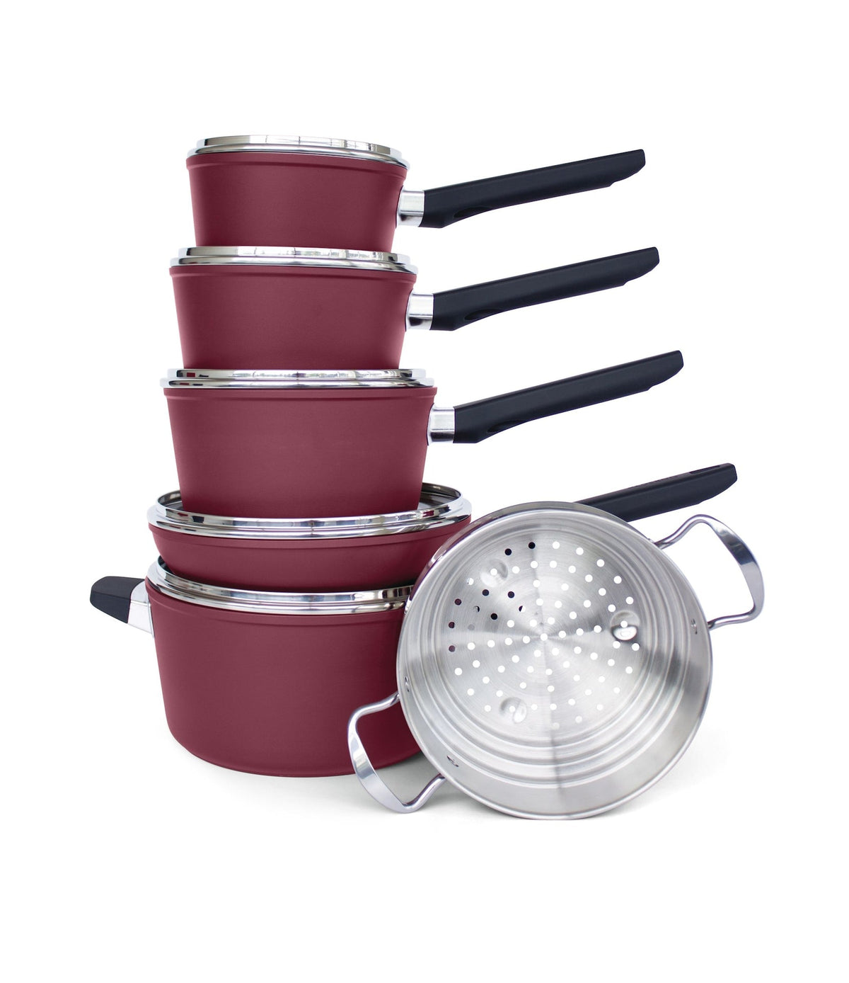 Classic Cookware Set, Non-Stick, Maroon, 11-pc A6M2 - product image 2