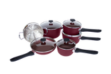 Classic Cookware Set, Non-Stick, Maroon, 11-pc A6M2 - product image 3