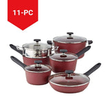 Classic Cookware Set, Non-Stick, Maroon, 11-pc A6M2 - product image 4