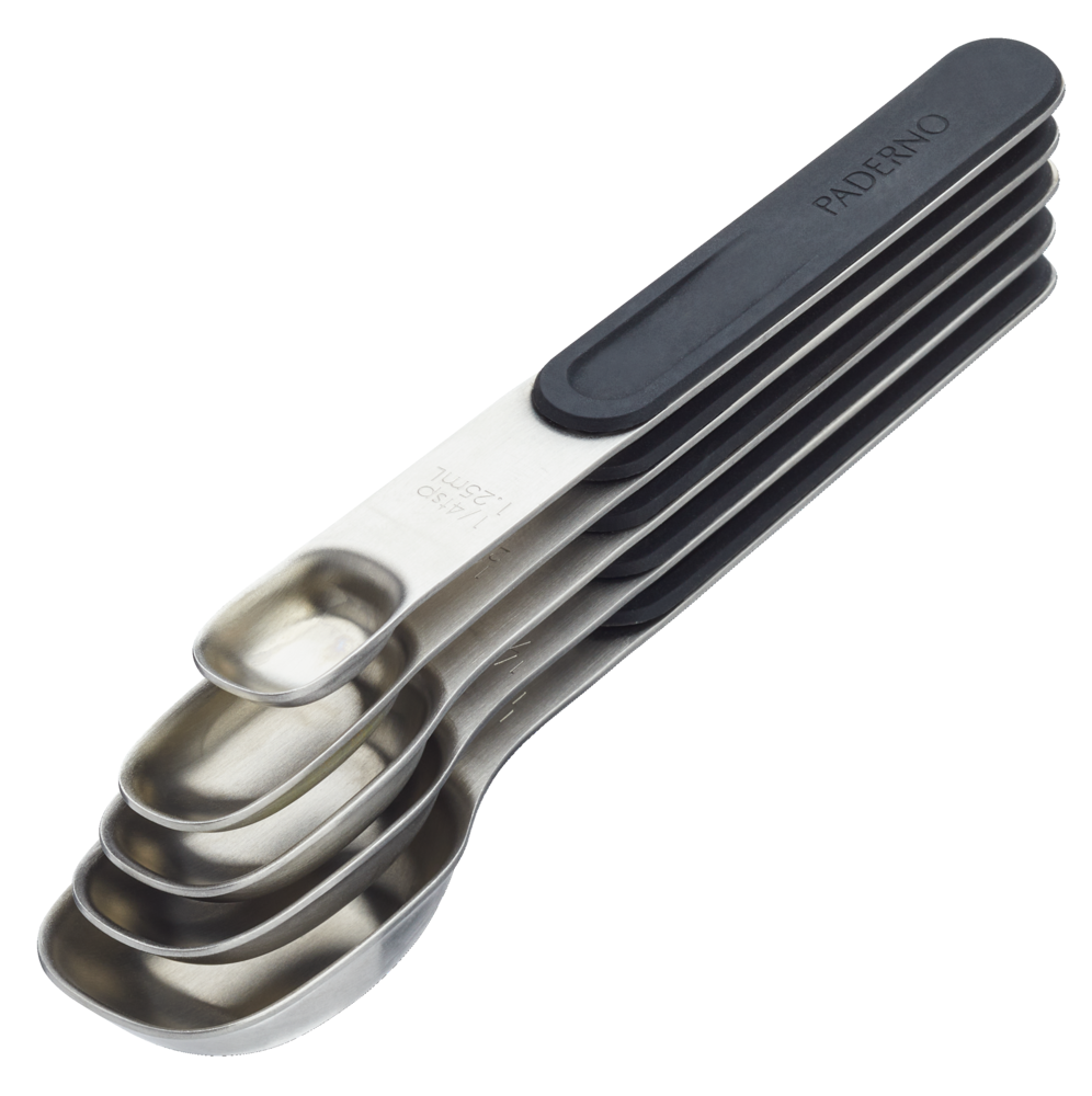 Stainless Steel Measuring Spoons Set with Magnetic Handle, 5-pc W8D3 - product image 1