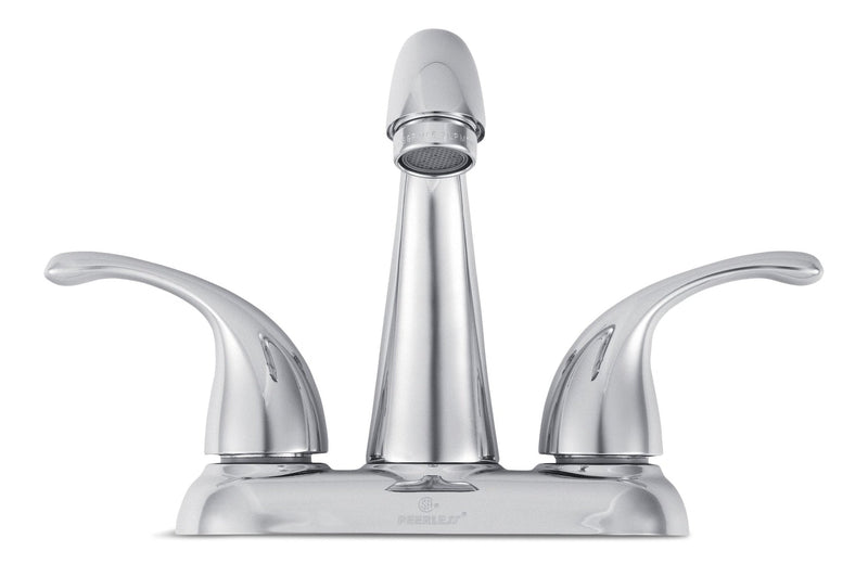 Double Handle Rigid Spout 4-in Centreset Bathroom Sink Faucet with Pop-Up Drain, Chrome K7R0