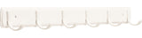 Steel 6-Hook Rail, White, 19-in C9N2 - product image 1