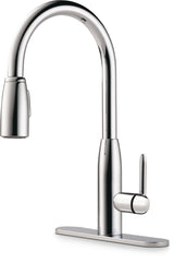 Tunbridge Single Handle High Arc Pull Down Kitchen Faucet, Chrome J6I6 - product image 1