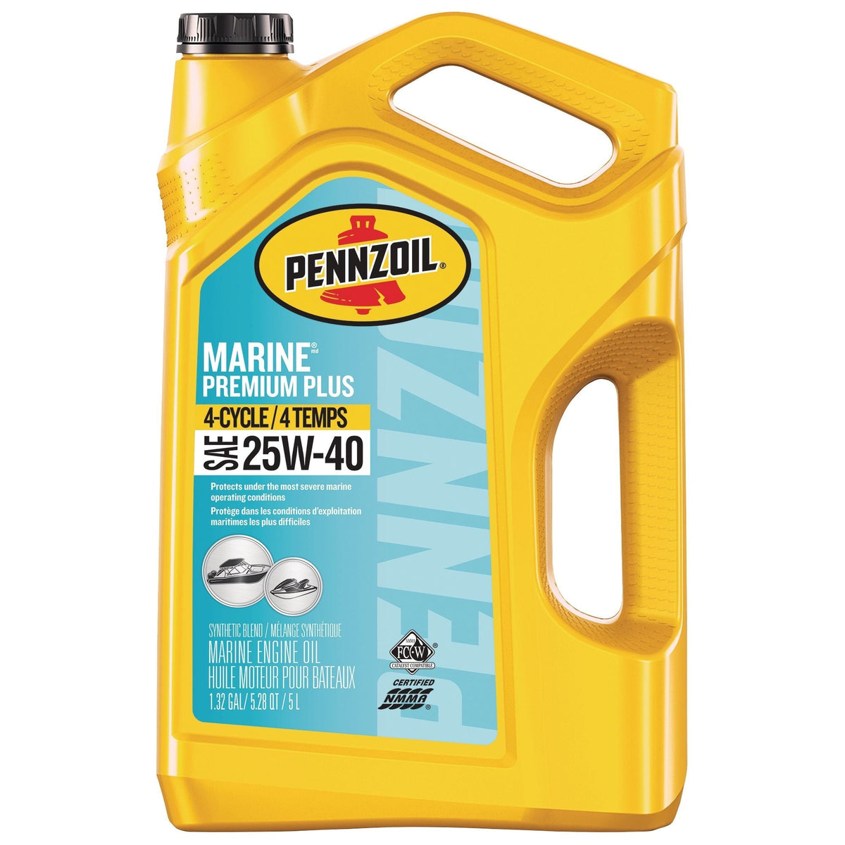 Marine Premium Plus 25W-40 4-Cycle Engine Oil, 5-L U5P5 - product image 1