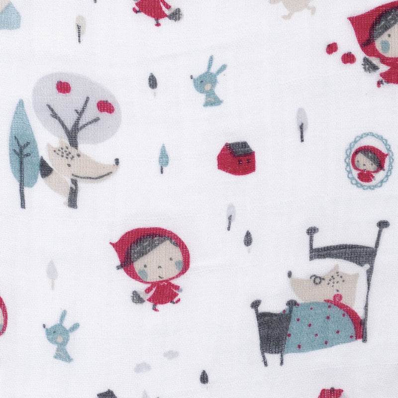 Cotton Muslin Baby Swaddle Blanket, Riding Hood A2F2