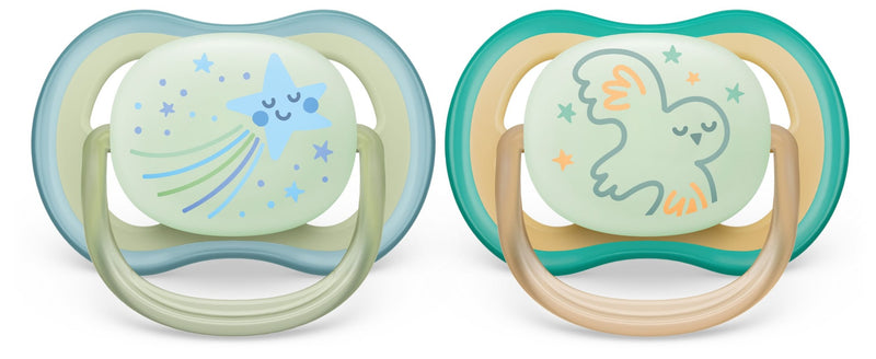 Ultra Air Pacifier, 0-6 Months, Smiling Star & Owl, 2-pk N8P6