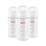 Glass Bottle with Silicone Nipple (M), 8-oz, 3 Months+, 3-pk T1W4 - product image 1