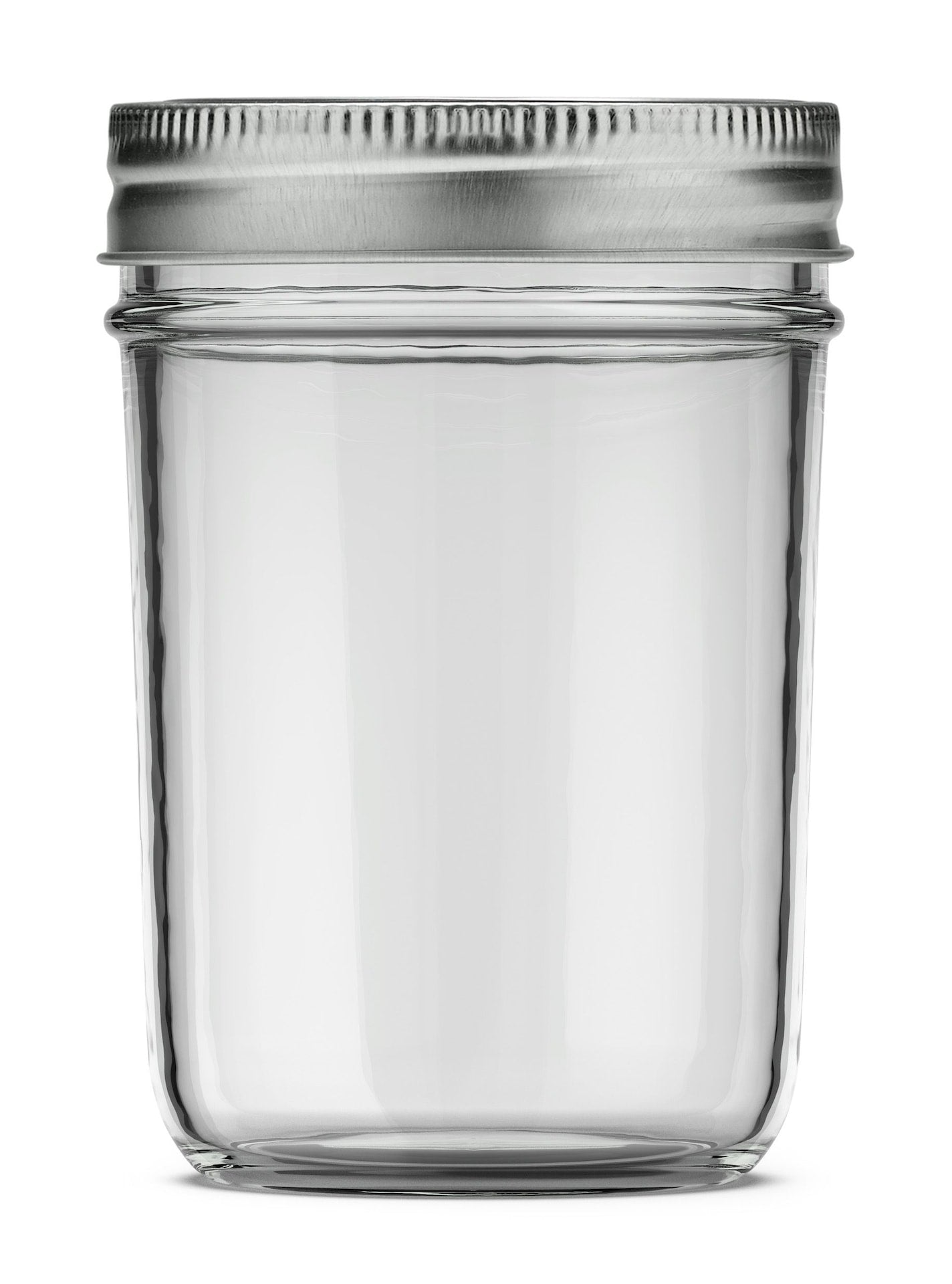 Mason Smooth Design Regular Mouth Glass Jar with Lid & Band, 8-oz, 12-pk J2X5 - product image 1