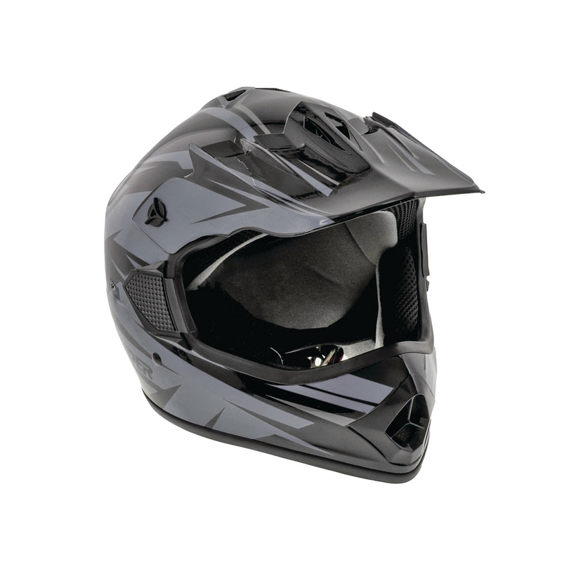 GX4 Youth Dirt Bike/ATV Helmet, Grey/Black, Assorted Sizes F2F0