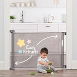 Retractable Baby Safety Gate, 50-in, Grey H6J7 - product image 1