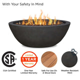 Round Concrete Gas Fire Pit in Shale, 36-in B5D3 - product image 6