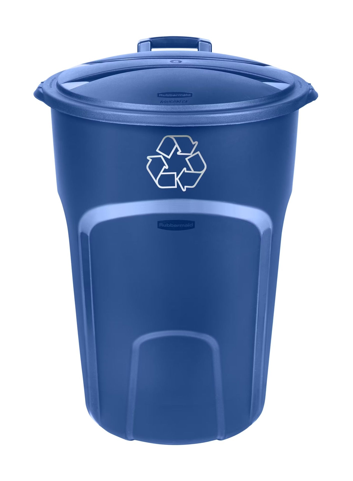 Plastic Circular Wheeled Recycling Blue Box with Handle, 121-L H4Q1 - product image 1