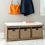 Lonan Wicker Storage Bench, Grey Wash/White, 16.1-in x 47-in x 19.9-in K0R1 - product image 8