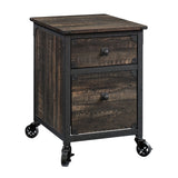 Steel Pedestal River File Cabinet with Drawers, Carbon Oak R8X6 - product image 1