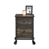 Steel Pedestal River File Cabinet with Drawers, Carbon Oak R8X6 - product image 2
