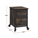 Steel Pedestal River File Cabinet with Drawers, Carbon Oak R8X6 - product image 4