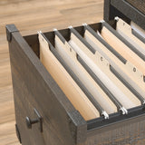 Steel Pedestal River File Cabinet with Drawers, Carbon Oak R8X6 - product image 5
