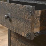 Steel Pedestal River File Cabinet with Drawers, Carbon Oak R8X6 - product image 8