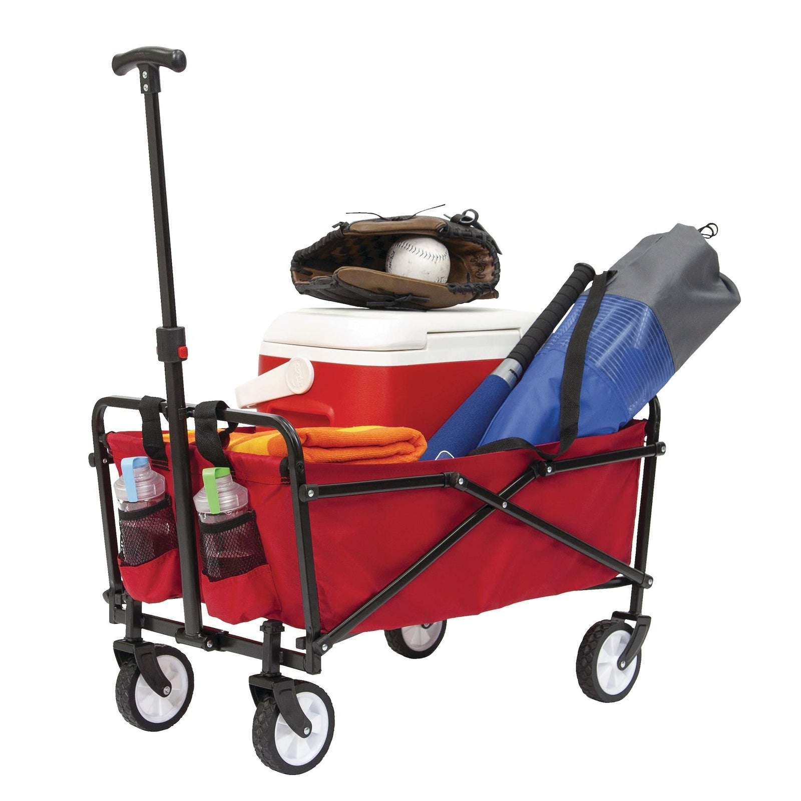 Outdoor Collapsible Folding Utility Wagon with Cup Holders, 150-lb Capacity C2T7 - product image 4
