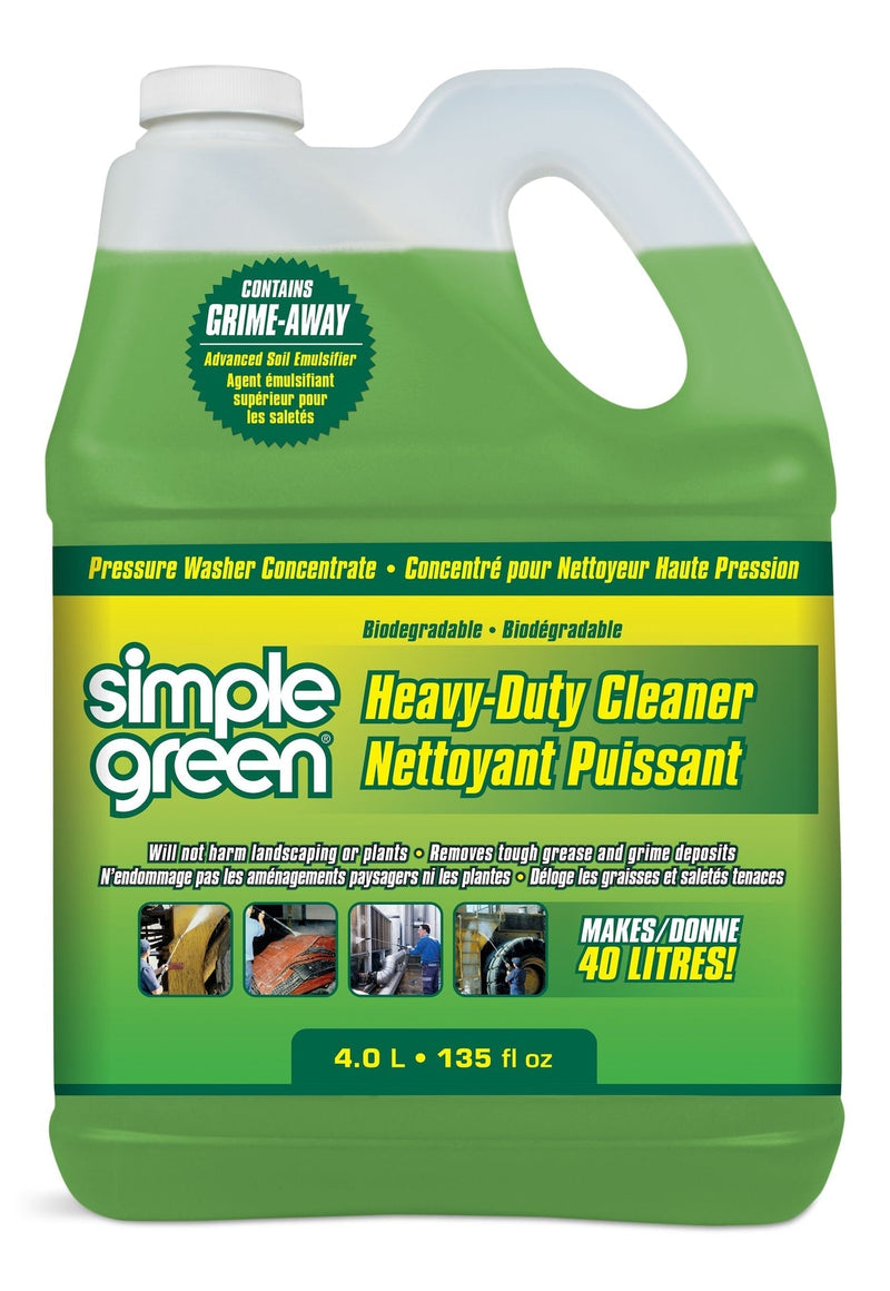 Green Heavy-Duty Concentrate Pressure Washer Detergent, 4L P5T7
