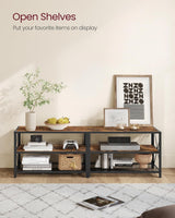 Home 70-in 3-Tier Industrial Rustic Brown TV Stand J9I9 - product image 3