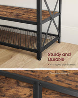 Home 70-in 3-Tier Industrial Rustic Brown TV Stand J9I9 - product image 5