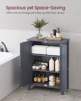 Home Dove Grey Floor Cabinet with 2 Adjustable Shelves O2P3 - product image 2