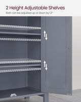 Home Dove Grey Floor Cabinet with 2 Adjustable Shelves O2P3 - product image 3