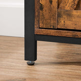 Home Rustic Brown Cabinet with Sliding Door W9Q6 - product image 5