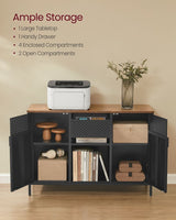 Home Rustic Brown/Black Metal Buffet Cabinet U7E7 - product image 4