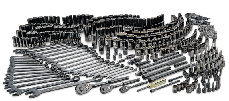 Professional Grade Black Chrome Socket Set, SAE/Metric, 427-pc G8H3
