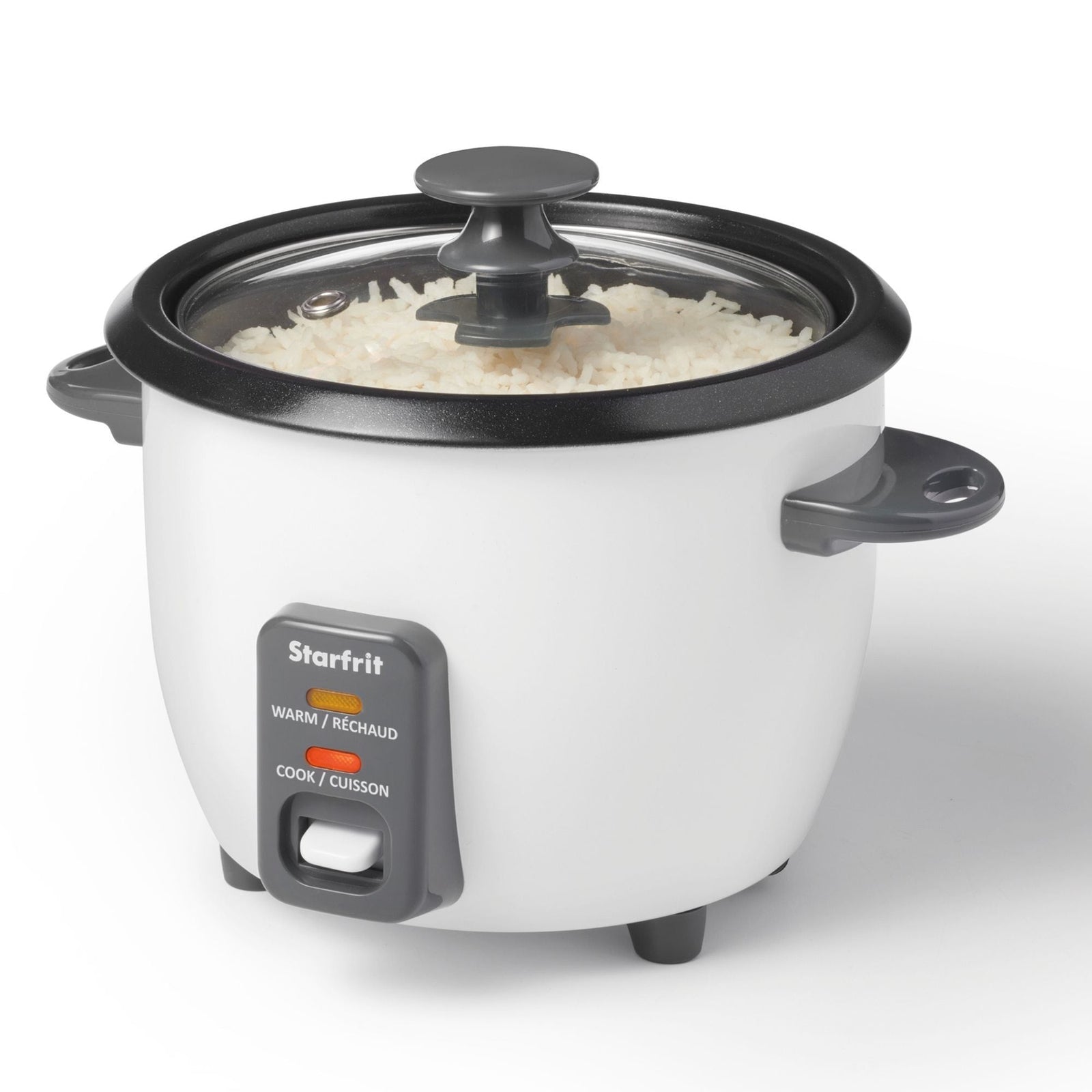 300W 6-Cup White Rice Cooker with Steam Basket O4Q9 - product image 2