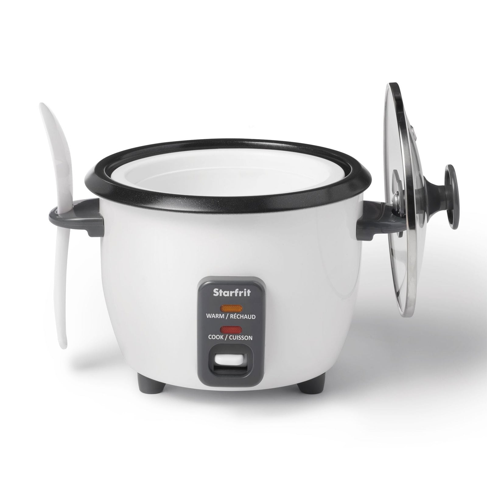 300W 6-Cup White Rice Cooker with Steam Basket O4Q9 - product image 3