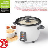 300W 6-Cup White Rice Cooker with Steam Basket O4Q9 - product image 5