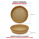 Round Non-Stick Parchment Paper Air Fryer Liner, 50-pk V4H0 - product image 6